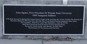 The second quote is from WSU’s first president John Ogden’s inaugural address in 1860.
